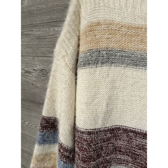 PINCH Hilda Cream Multi Striped Eyelash Knit Sweater Size Medium - Picture 6 of 8